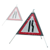 Quazar 750mm Road Narrows Sign Roll Up / Flexible
