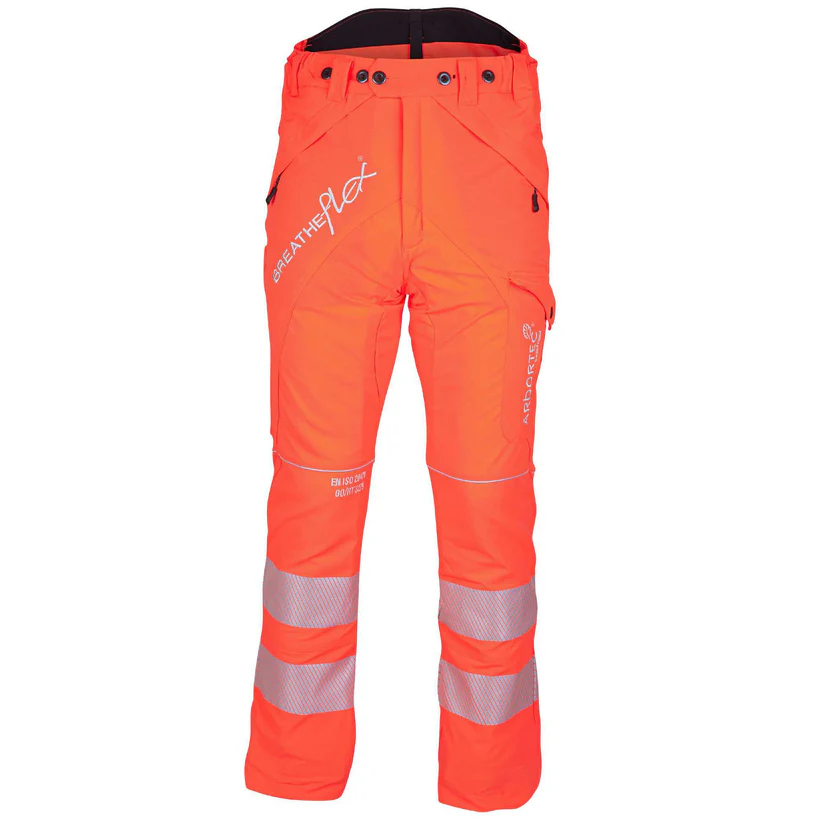 Arbortec Breatheflex Type C Chainsaw Trousers - Hi Viz Orange – Class 2 - Image 3