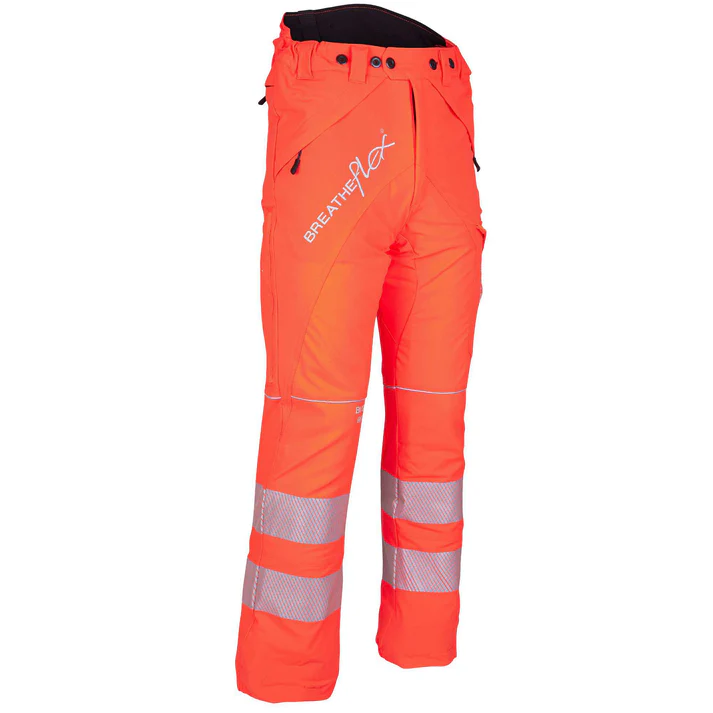 Arbortec Breatheflex Type C Chainsaw Trousers - Hi Viz Orange - Class 3 - Image 3