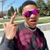 Pit Viper "The LA Brights" Polarized Double Wide Pink Revo - Image 3