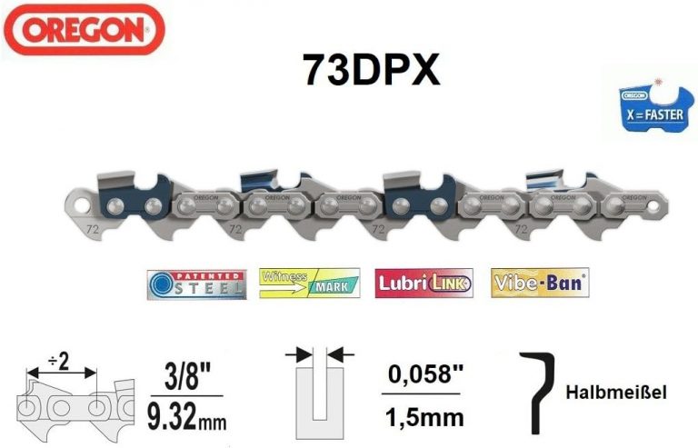 Oregon VersaCut DPX Chainsaw Chain, 52 Drive Links 3/8 0.058 - Honey ...