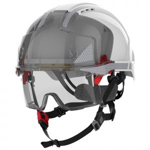JSP EVO VISTAlens Dualswitch Helmet with Silver CR2 - Vented