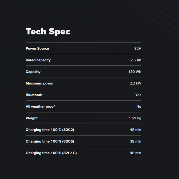 cramer battery specs