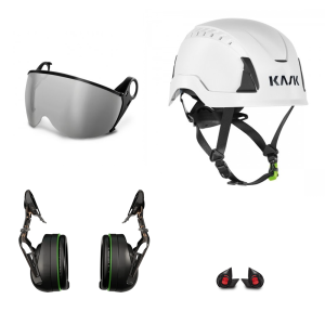 Kask Primero PL Pilot Silver Mirror Visor Helmet Combination - Chipper Spec