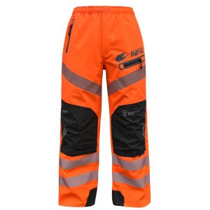 Harkie Defiance Waterproof Trousers - Hi Viz Orange