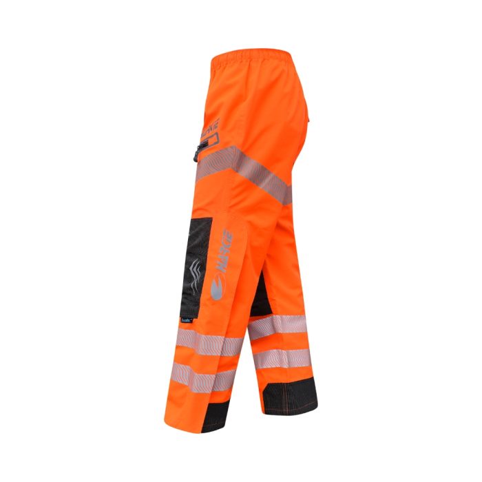 Harkie Defiance Waterproof Trousers - Hi Viz Orange - Image 4