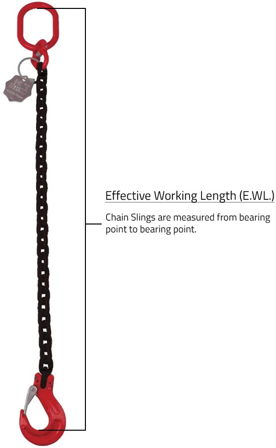 7mm G8 Single Leg Chainsling, Latch Hook, 1m - Image 2
