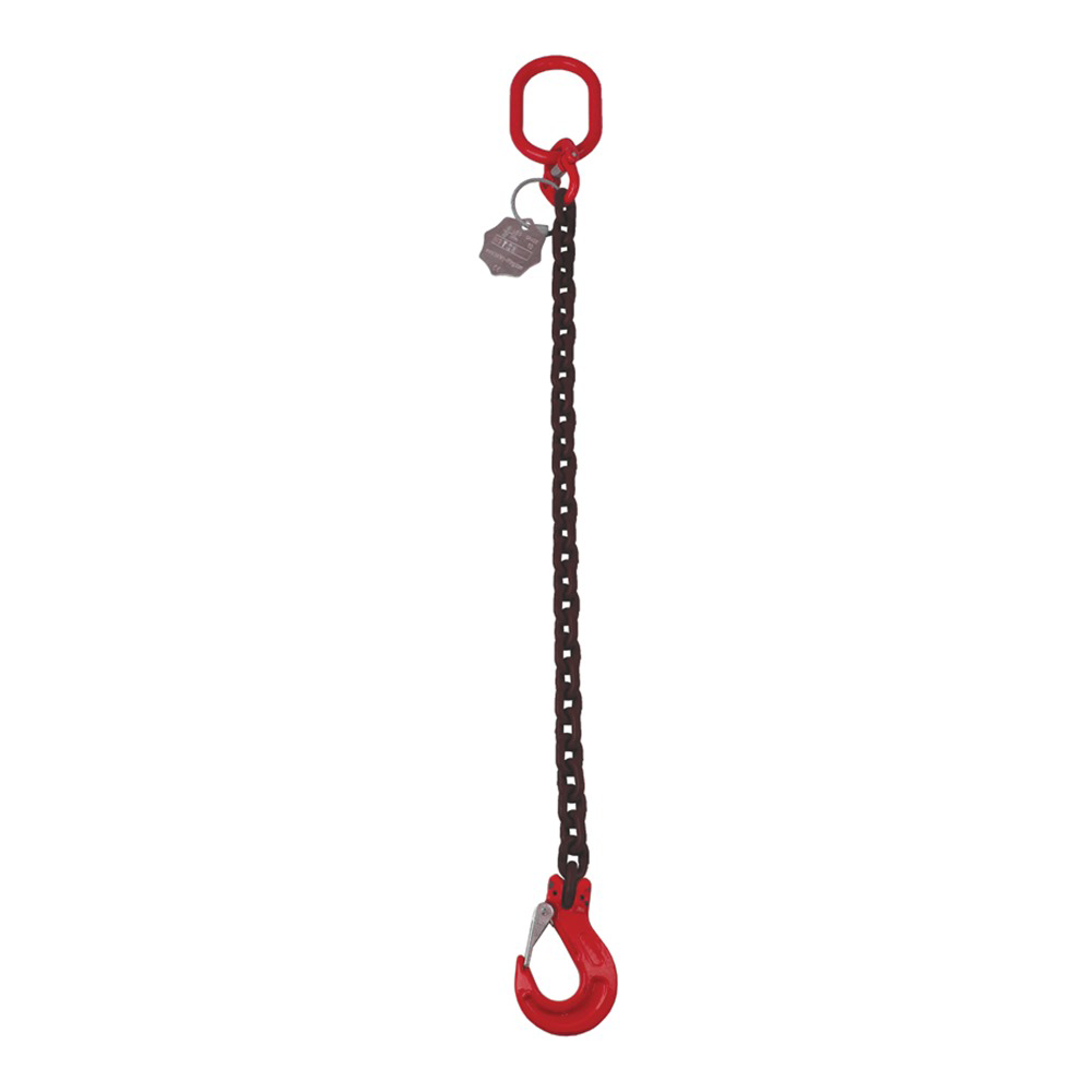 7mm G8 Single Leg Chainsling, Latch Hook, 1m