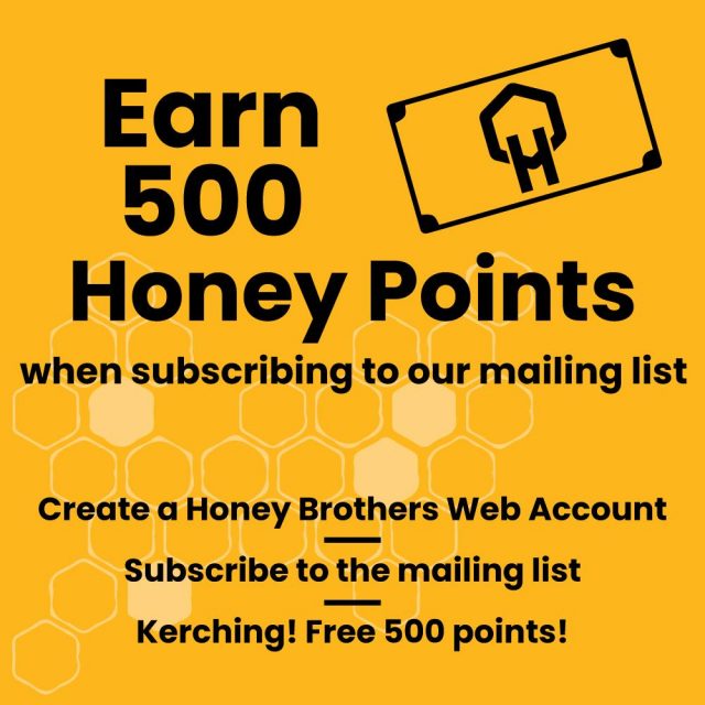 Guess what?! 💥

You can now earn 500 Honey Points to spend on our site by creating a HB web account and subscribing to our mailing list!

Who doesn't love free honey money! 🍯

#honeybros #loyalty #arborist #treecare #treelife #arblife #freemoney #honeymoney #arbloyalty