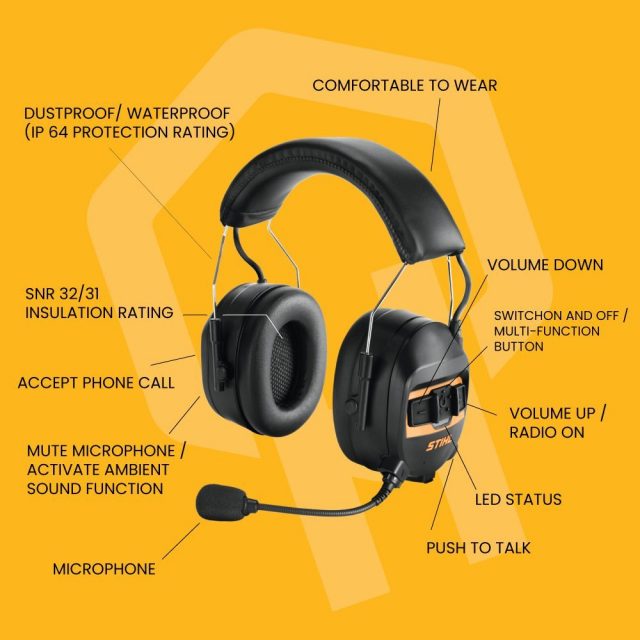 The @stihl Procom is the ultimate headset for crews. With up to a 16-person connection at 600m, this ear protection and communication tool is the best way to stay safe while keeping communication clear. This headset has filtering to dampen noise from other machinery and a high-quality microphone to keep communication clear.

Available as Headband Mounted or Helmet Mounted in-store or online at honeybros.com

#HoneyBros #HoneyBrothers