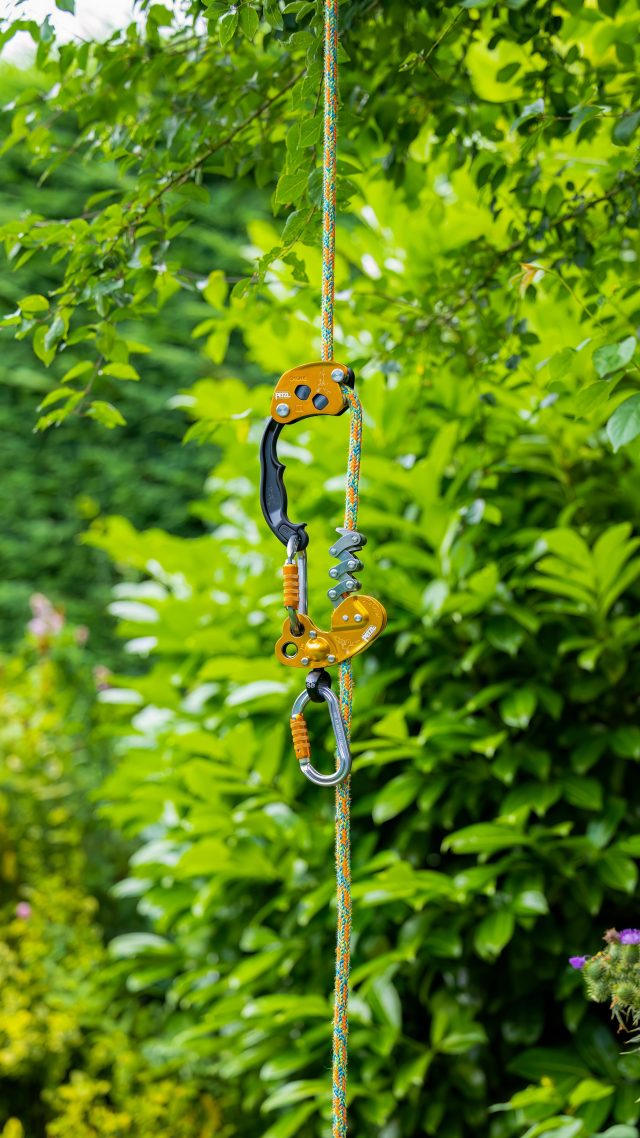 Setting up the Petzl Chicane with the Zigzag and OK carabiner. 

(FYI - ya can get 10% off everything Petzl this weekend only 🤔👀) 

#honeybros #petzl #petzlprofessional #arborist #climber #treeclimber