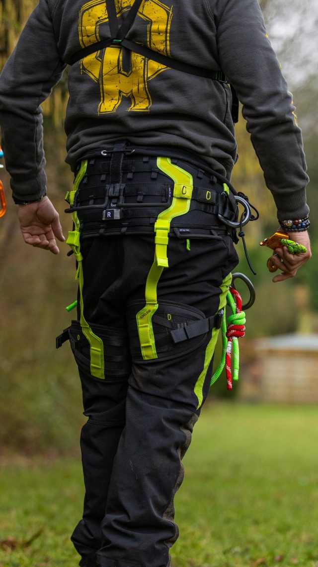 First look at the NEW Edelrid TreeRex 2.0 Triple Lock Climbing Harness with @atattooedarborist 

Key features include: 

▪️ 3D Vent technology: unsurpassed support and comfort through three-dimensional molding, extensive force distribution, and maximum breathability

▪️All load-bearing straps are equipped with indicator tape; red fibers become visible in the event of damage to inform the user that the harness should be replaced

▪️Double Lock buckles on the waist belt and leg loops allow the harness to be easily put on and taken off

▪️In hip belt integrated bungee-tool

▪️Incl. first aid bag and SRT bridge

▪️Lateral fastening eyelets in the leg loops for installing up to two rope bridges or for workplace stabilization

▪️Leg loop straps with textile abrasion protectors made from Dyneema®

▪️NFC inside

▪️The angle of the lateral fastening eyelets can also be adjusted under load thanks to a smart adjustment mechanism for an optimum working position in the tree

▪️Two color-coded rope bridges and one anchor ring for maximum lateral freedom of movement
▪️Available in 3 sizes

Check em out at Honey Brothers now!! 

#honeybros #edelrid #climbinggear #climbingharness #treeclimber #arborist #arblife #treecare